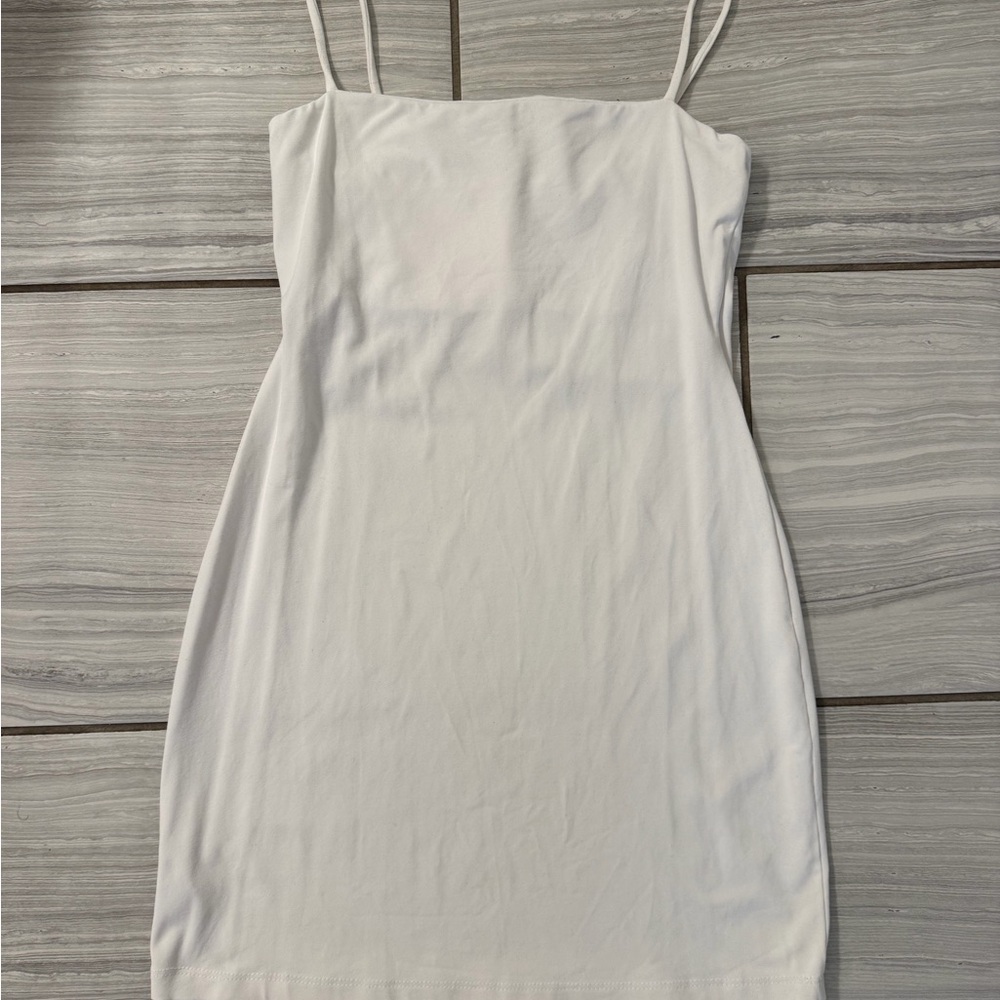 Susana Monaco White Mini Dress with Spaghetti Straps